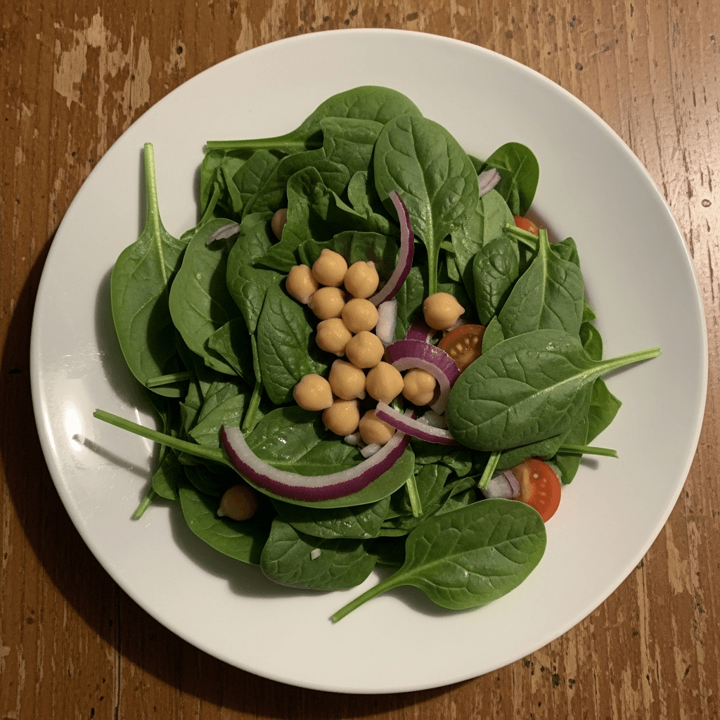 Vibrant Spinach and Chickpea Salad