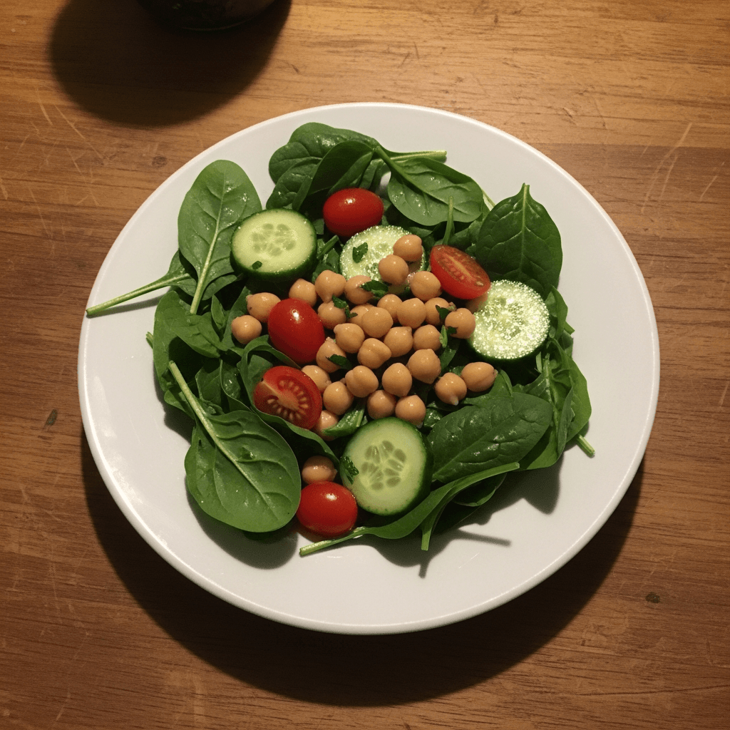 Vibrant Chickpea Spinach Salad