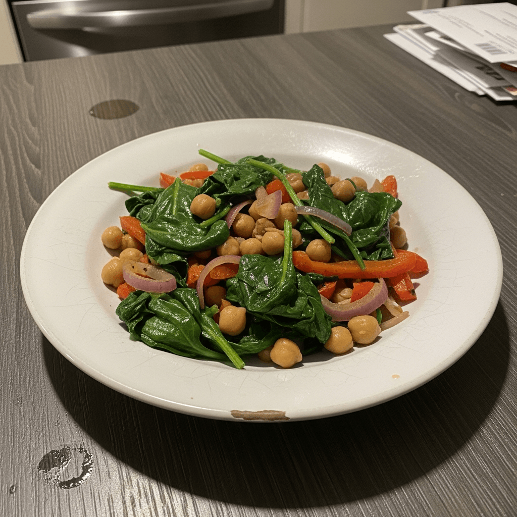 Energizing Spinach and Chickpea Stir-Fry