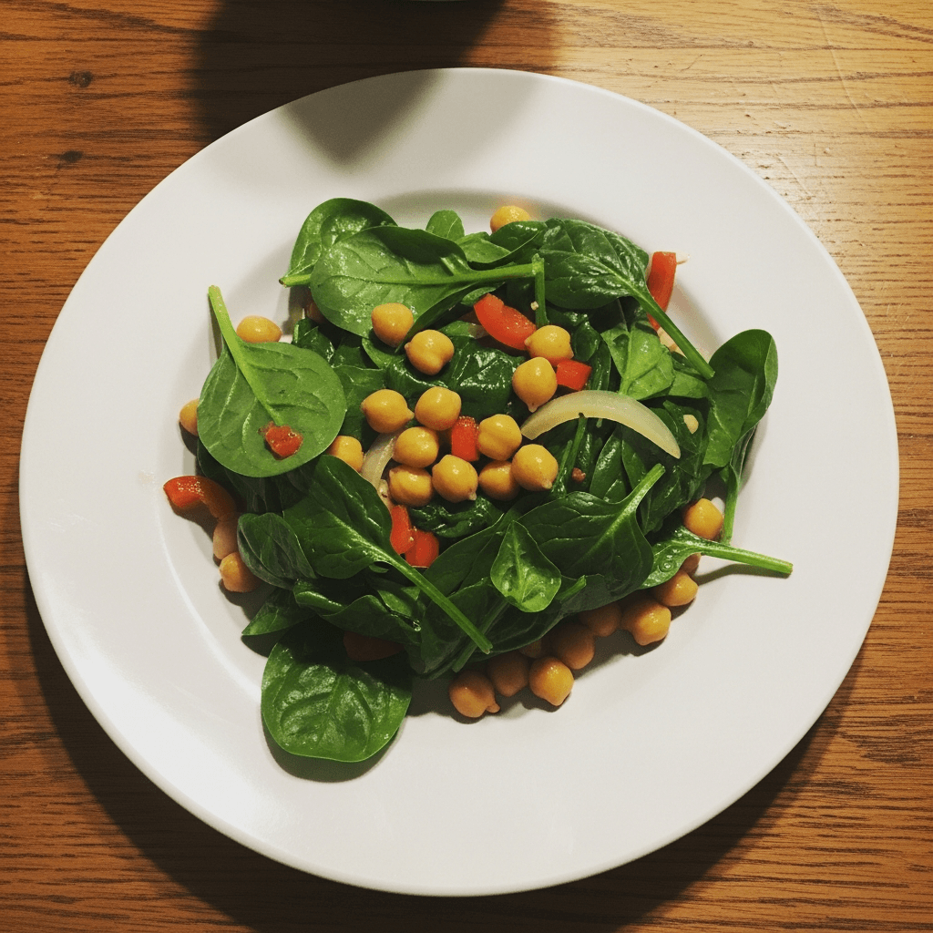 Vibrant Spinach and Chickpea Stir-Fry