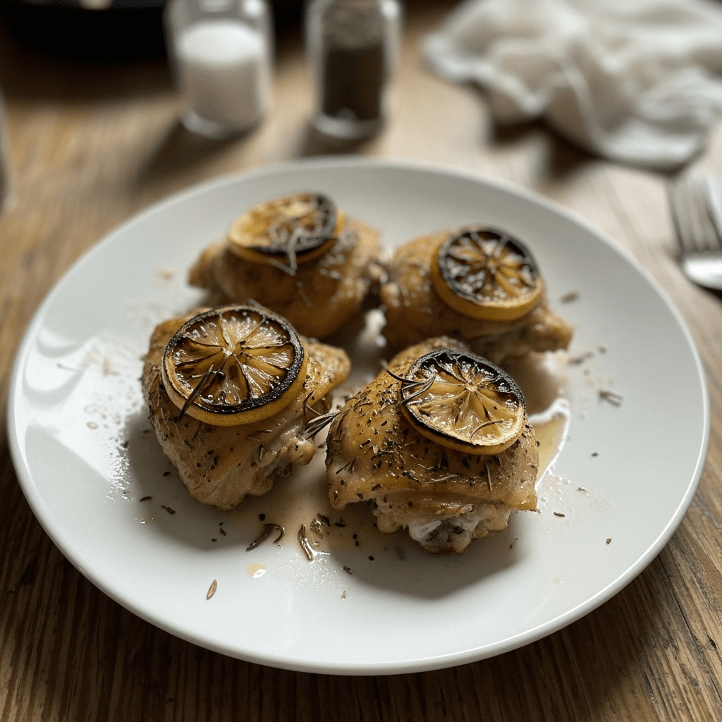 Savory Baked Lemon-Herb Chicken Thighs