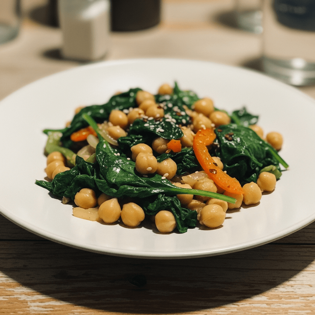 Energizing Chickpea & Spinach Stir-Fry