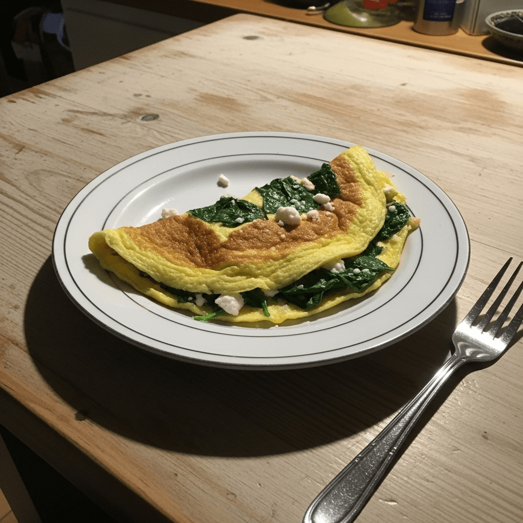 Savory Spinach and Feta Omelette