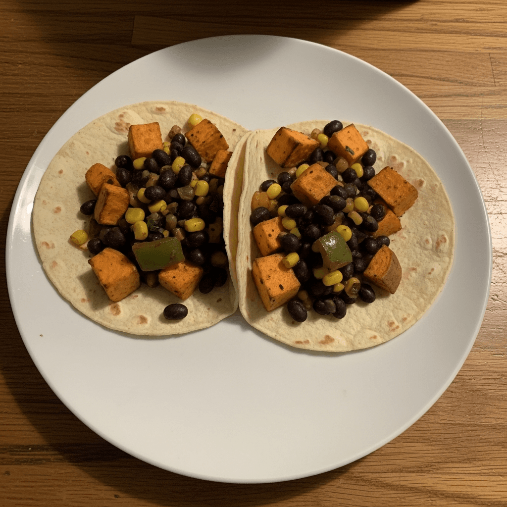 Savory Sweet Potato and Black Bean Tacos